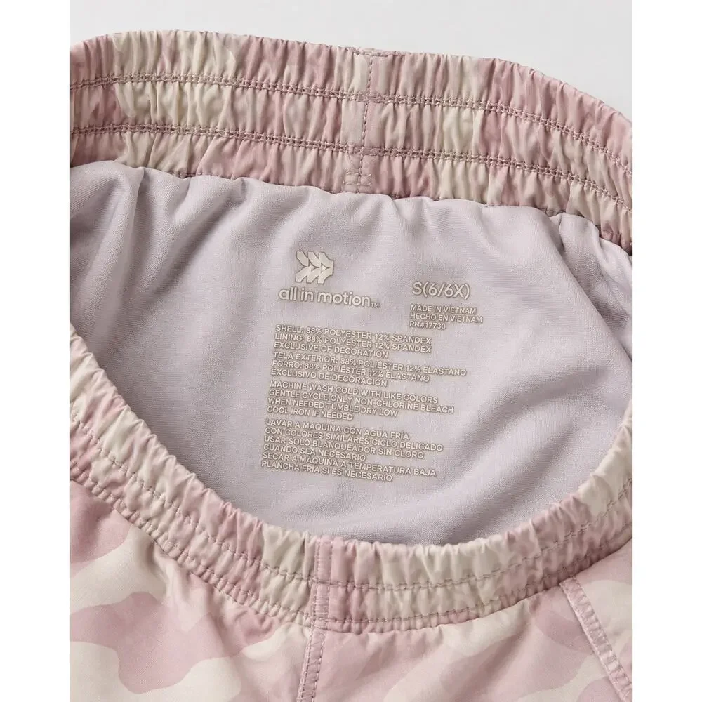 Gymnastics / Dance Girls Athletic Pink Camo Shorts